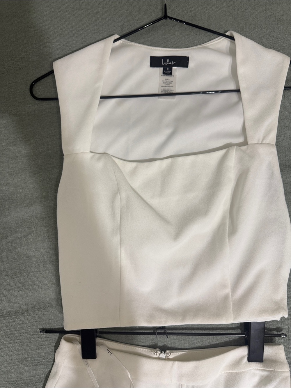 Lulu's White High-Waist Wide-Leg Trousers - Picture 2 of 5